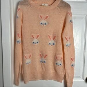 Women's Peach Bunny Sweater
